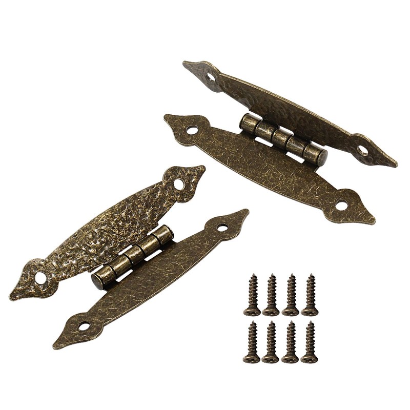 Murtenze 4 Pack 3.5 Inch Bronze Antique H Hinges Cold