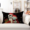 Pycat Christmas Jack Lumbar Decorative Throw Pillow Cover 12 x