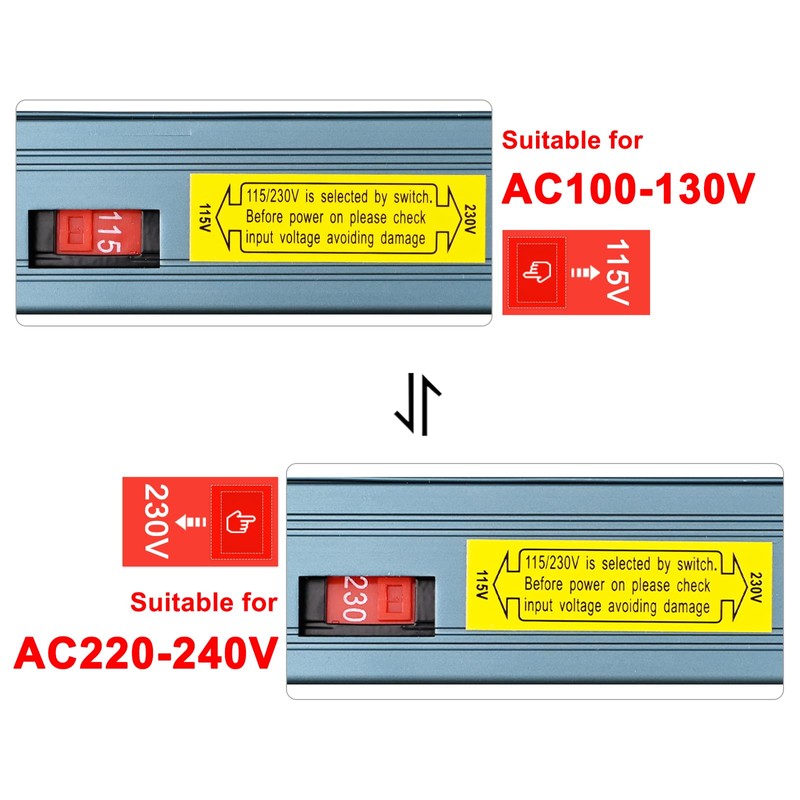 TUNICHX 12V Power Supply 100W CE, 100-130V AC Convert to