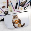 Livel lhood Donut Cat Makeup Bag Cute Small Organizer Zipper