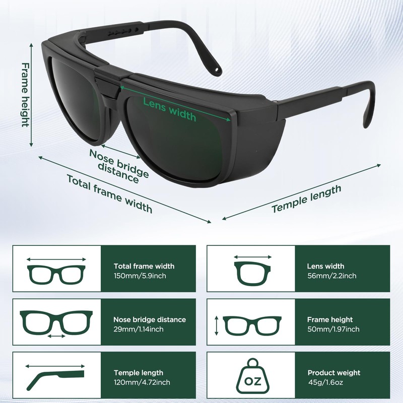​Dual Lens Welding Safety Glasses – ANSI Z87.1 Certified –