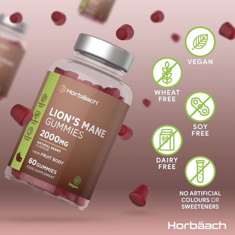 Lions Mane Gummies 2000mg | High Strength Lions Mane Supplement
