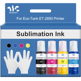 Weemay Sublimation Ink 502 522 Refill Bottles 400ML Compatible for Eco-Tank ET-2800 ET-2803 ET-2850 ET-2760 ET-4800 ET-3850 ET-15000 ET-8550 Inkjet Printers Heat Press Transfer on Mugs T-Shirts