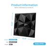 Art3d Decorative 3D Wall Panels in Diamond Design, 12"x12" Matt