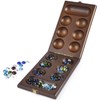 AMEROUS Wooden Mancala Board Game Set with 72+8 Bonus Multi