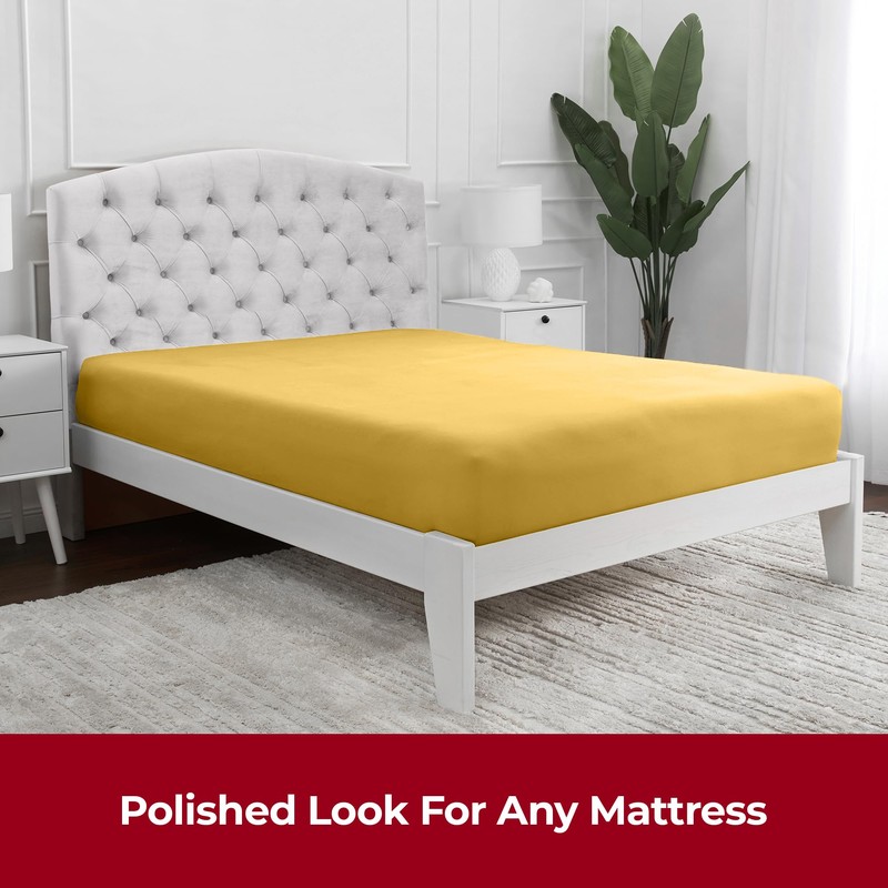 Mellanni King Size Fitted Sheets - All Around Elastic -