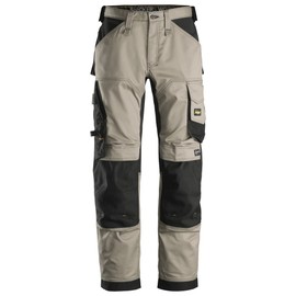 Snickers Workwear U635120043430 AllroundWork Stretch Loose Fit Work Pants (Khaki/Black) - 34/30