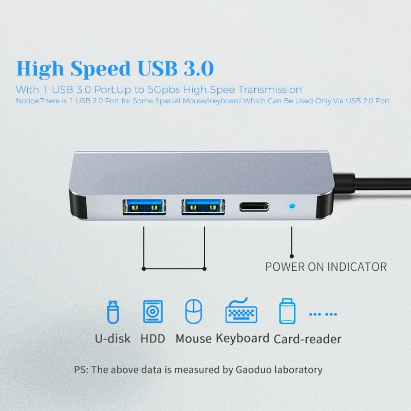 4 in 1 Type C Hub Multifunctional USB Dock HDMI