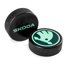 Skoda 6U0087703D Ice Hockey Puck Hard Rubber