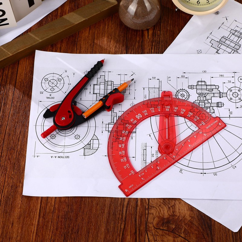 Zonon Student Protractor and Compass Set, Student Geometry Math Set
