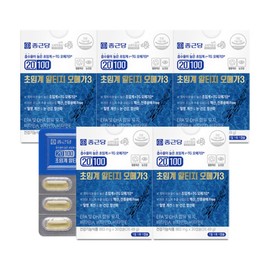 Chong Kun Dang 20100 Supercritical RTG Omega-3 30 Capsules 5 Boxes / 70% Purity, Improves Blood Circulation and Dry Eyes / 종근당 20100 초임계 알티지 오메가3 30캡슐 5박스  순도70% 혈행 건조한 눈 개선