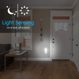 GE 55991 LED Night Light, Plug-in, Dusk to Dawn Sensor, Cool White, UL-Certified, Energy Efficient, Ideal for Bedroom, Bathroom, Nursery, Kitchen, Hallway, 2 pack, 2 Count
