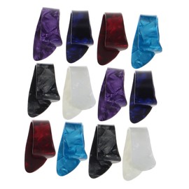 Kisangel 12pcs Guitar Thumb Picks Flat Finger Plectrums for Acoustic Guitar Ukulele Banjo Harp and Bass Comfortable Versatile for Musicians