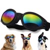 NICERINC PET Dog Sunglasses, UV Protection, Windproof, Adjustable, Black, Small