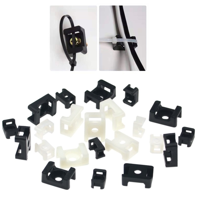 190 Pieces Black Cable Tie Bases,Cable Tie Mounts,Cable Tie Saddles
