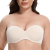 MELENECA Women's Strapless Bra for Large Bust Back Smoothing Plus