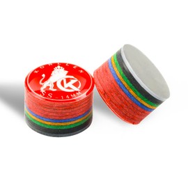 KONLLEN Rainbow Pool Tip with Transparent SX/SS/S/M/MH/H 11 mm/14 mm Pool Cue Tip 9 Layers Cue Head Accessories 1 Piece (14 mm SS Red)