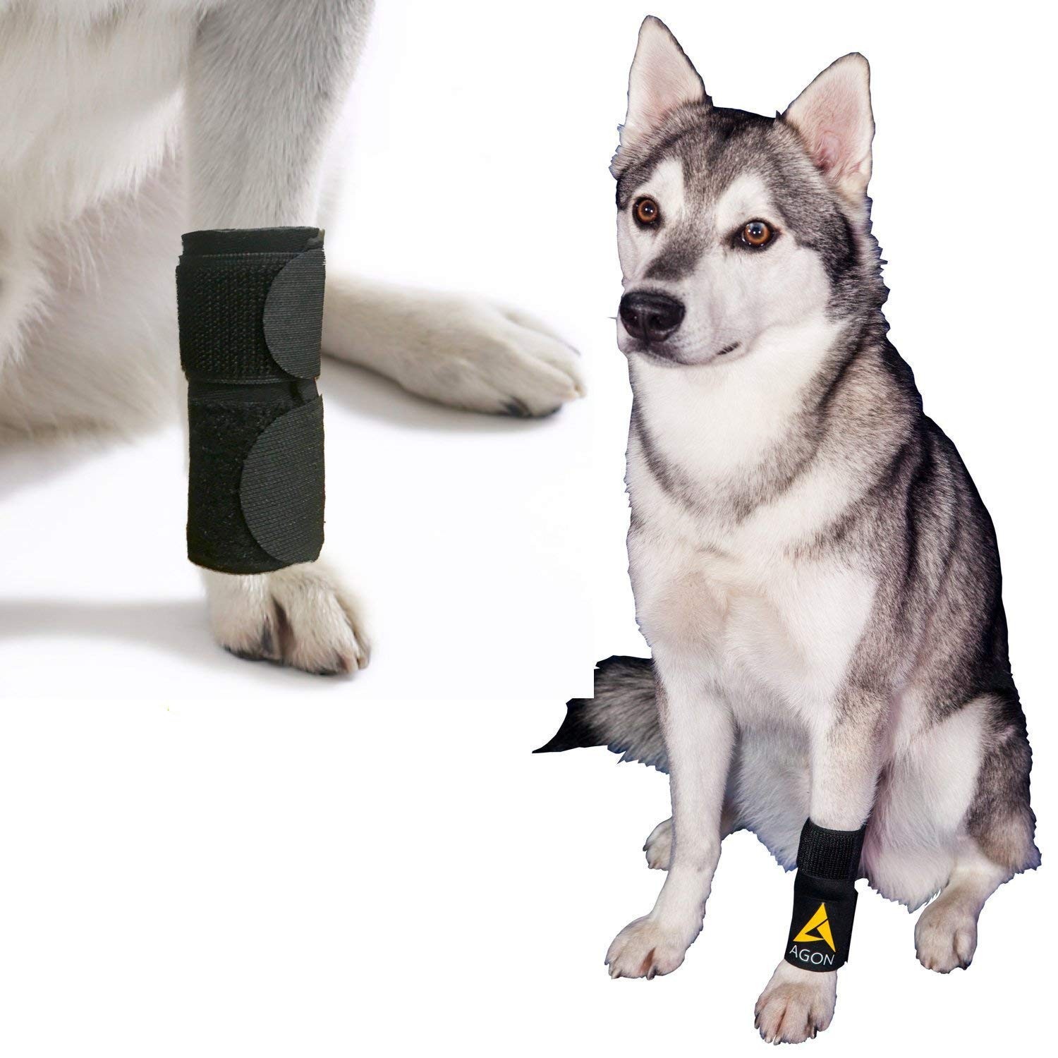 AGON Dog Canine Front Leg Brace Paw Compression Wraps with Protects ...