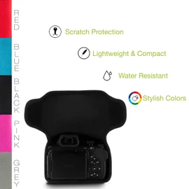 MegaGear MG1531 Nikon Coolpix P1000 Ultraleichte Kameratasche aus Neopren - Schwarz