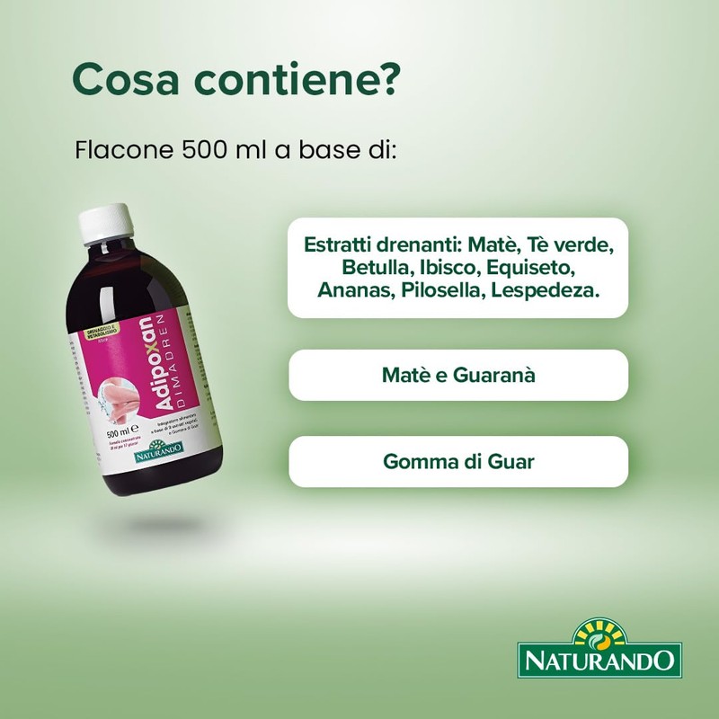 Naturando Adipoxan Dimadren - Integratore alimentare Favorisce Il Drenaggio dei