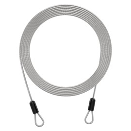 BaYiToo 9.84FT 3mm Stainless Steel Security Cable, Safety Cable Luggage Lock, Security Wire Rope with Double Loop for Outdoor Travel