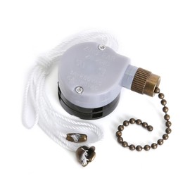 Ceiling Fan Switch Zing Ear ZE-208D 3 Speed 5-8 Wire Pull Chain Switch Speed Control Switch with Pulling String, Bronze