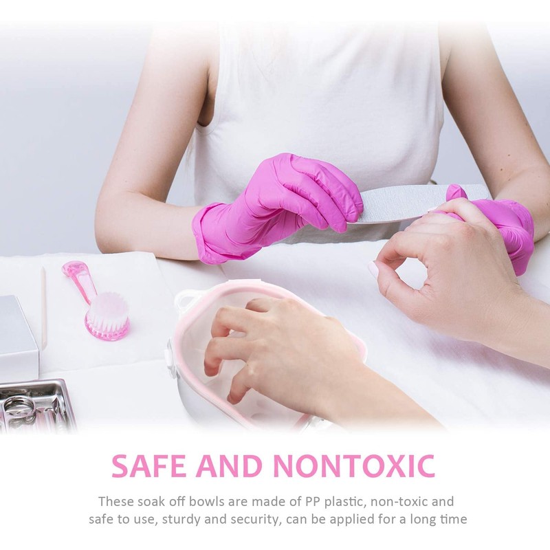 LIDOUK 2 Pieces Nail Soaking Bowl Nail Art Hand Soak