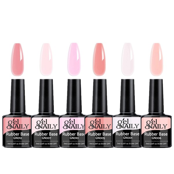8-in-1 Builder Nail Gel, 6 Colors Pink Builder Gel for