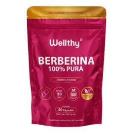 Wellthy Berberina Pura Cápsulas 100 Berberis Aristata Sabor