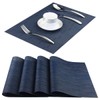 pigchcy Plastic Placemats,Washable Vinyl Woven Table Mats,Elegant Heat-Resistant Placemats for