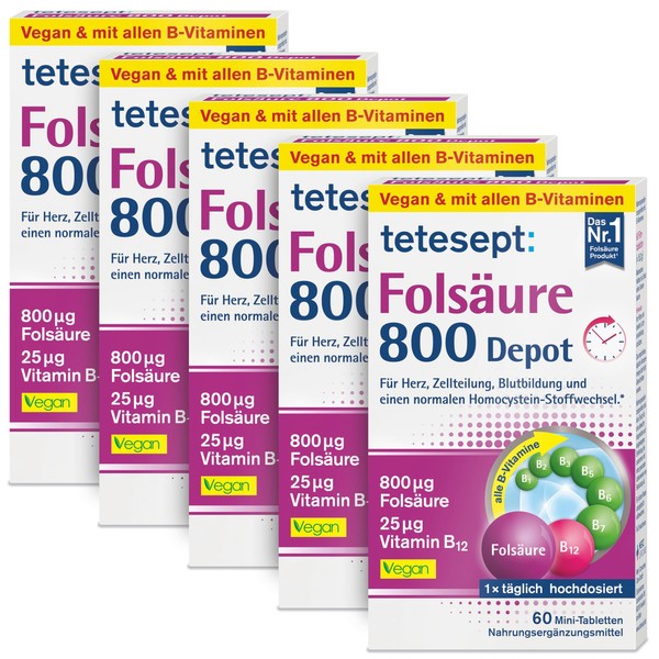tetesept Folic Acid 800 Depot - Dietary Supplement with Depot