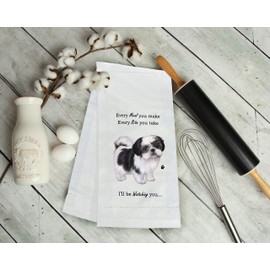 Black Shih Tzu - Toalla de cocina suave, altamente absorbente, regalos de Shih Tzu negro, toallas de cocina para lavar platos, paños de cocina, reutilizables, secado rápido, 100% algodón natural,