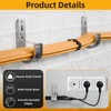 MooxHAI 50 Pack Wall Mount J Hook with Retainer Clip,Galvanized