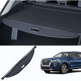 Cosilee Trunk Cargo Cover Compatible for Hyundai Palisade 2020 2021 2022 2023 2024 2025 Retractable Rear Trunk Cargo Luggage Security Shade Cover Shield