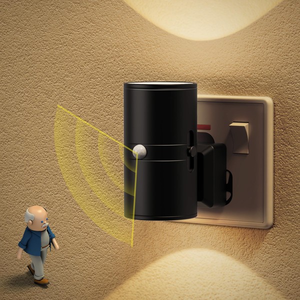 JandCase JandCase Motion Sensor Night Light Plug in, 1 Pack