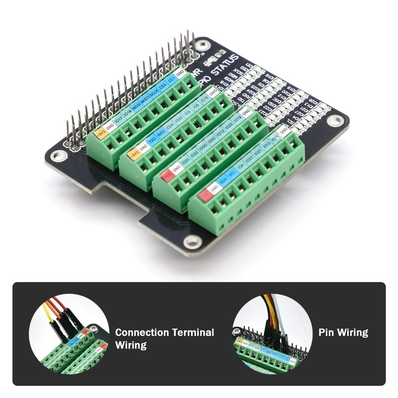 APKLVSR Screw Terminal Block Breakout Board Hat for Raspberry Pi