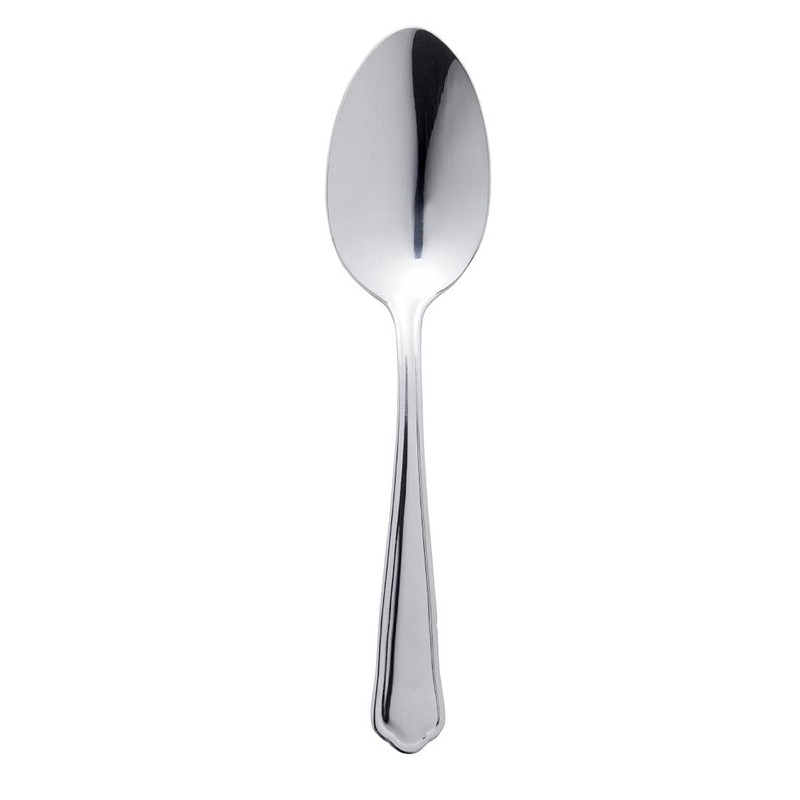 Olympia Dubarry Cutlery Dessert Spoons Set (Pack of 12), Silver,