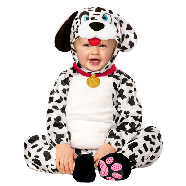 Morph Baby Dalmatian Onesie Puppy Costume for Infant Toddler Kids Dog Costume Halloween Toddler Dalmatian Costume Kids Baby Dalmation Dog Costume (1-2 years)