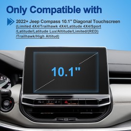 Coleya Anti-Glare Matte Screen Protector for 2022-2025 Jeep Compass (Latitude Lux/Limited/Trailhawk/High Altitude) 10.1-inch Touchscreen, 9H Tempered Glass 2025 Compass Accessories HD/Anti-Fingerprint