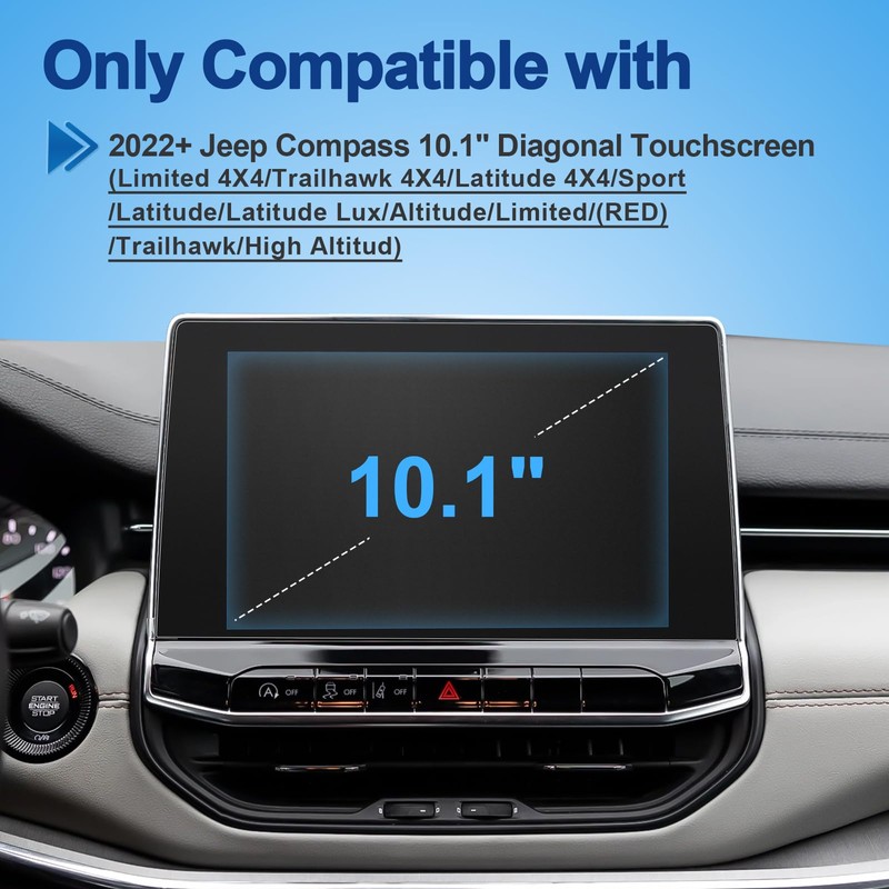 Coleya Anti-Glare Matte Screen Protector for 2022-2025 Jeep Compass (Latitude