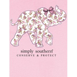 Simply Southern Elephant Conserve & Protect Youth T-Shirt (Youth Medium)