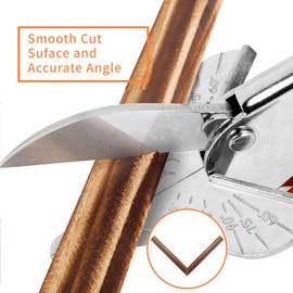 GARTOL Multi Angle Miter Shears Cutter, Multifunctional Trunking Shears For Vinyl Wood Molding Trim, with Replacement SK5 Blades
