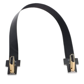 Xiwai CYFPV デュアル 90度 L字型HDMI タイプA オス-オス HDTV FPC フラットケーブル FPV HDTV マルチコプター 空撮用 (0.5M)