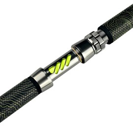 MASTER LOGIC Monster Catfish Fishing Rod - 7' Medium Heavy, 1-Piece Glow in Dark Casting Rod, S-Glass & Carbon Graphite Blend, Durable EVA Foam Super Grip, Catfish Pole for Night Fishing Yellow