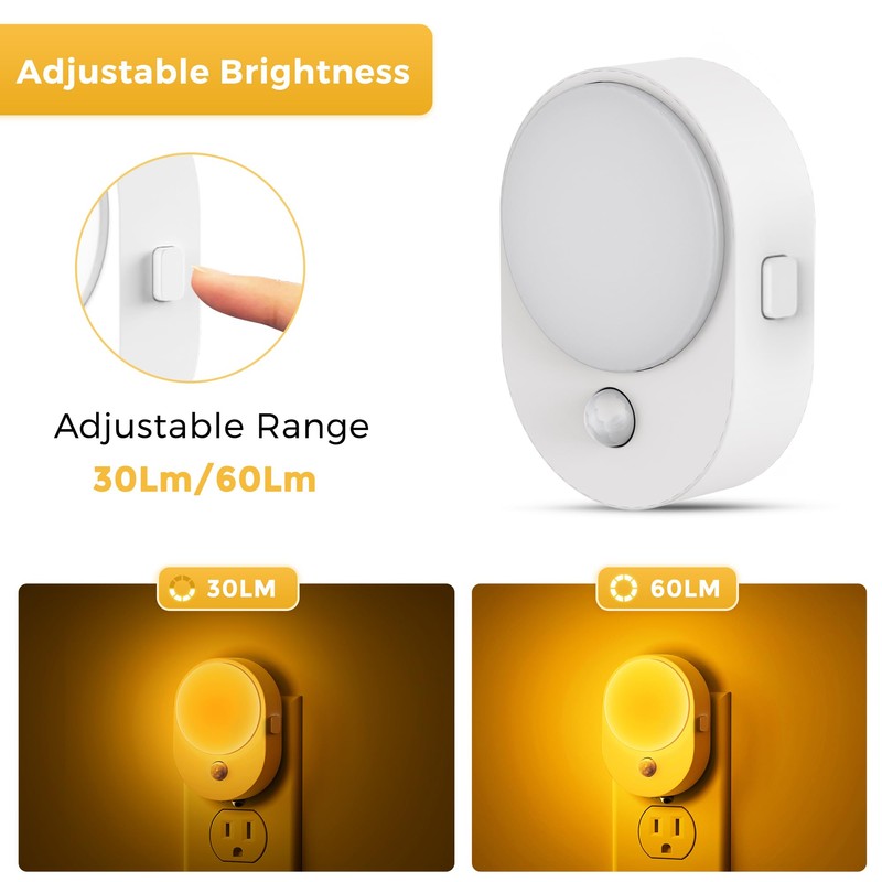 L LOHAS LED Motion Sensor Night Light,[2-Pack] Night Lights Plug