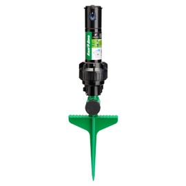 Rain Bird 42SASPG 42SA Gear Drive Rotor Lawn and Garden Sprinkler on Heavy Duty Green Spike, Adjustable 40° - 360° Pattern, 26' - 38' Spray Distance