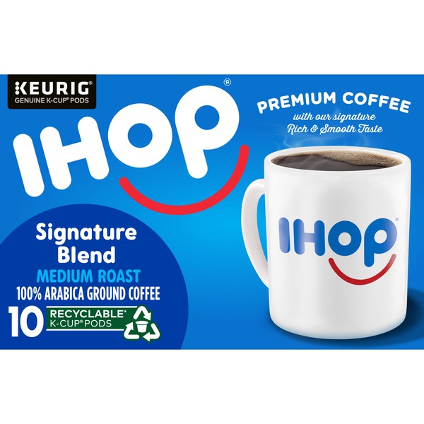 IHOP Medium Roast Signature Blend Keurig K-Cup Coffee Pods, 10