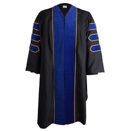 OSBO GradSeason Unisex Deluxe Doctoral Graduation Gown with Gold Piping