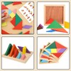 3 otters Wooden Tangram Puzzles for Kids, Educational Shape Puzzle