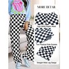IYOWEL Womens Checkered Pants Y2K Pajama Pants Elastic Waist Wide